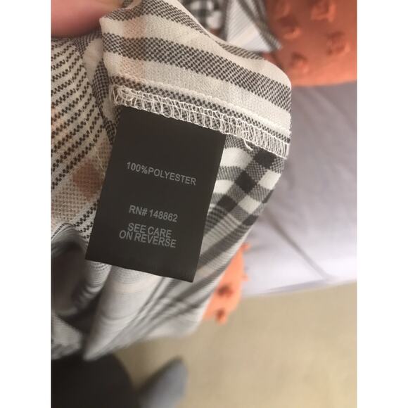 Torrid Lexie Blouse Womens Size 2X Hi Low Tunic Top Plaid Chiffon - Picture 5 of 6